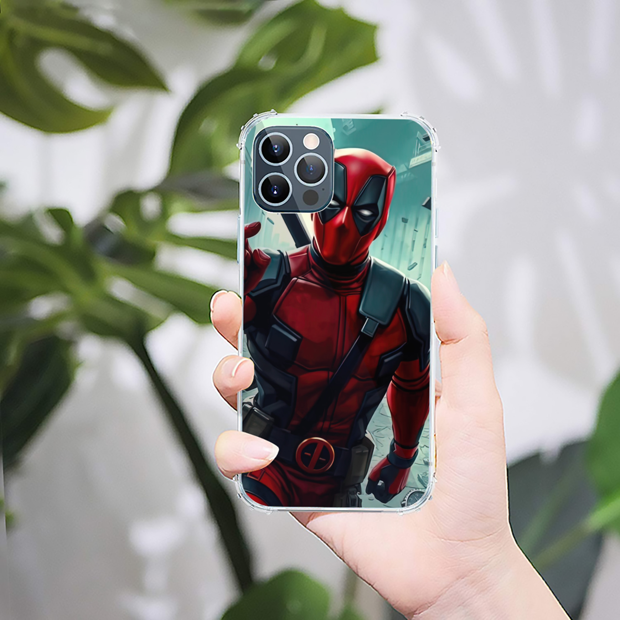 （画像用） Deadpool デッドプール 【iPhone 12シリーズ対応】透明スマホケース（クリアソフトケース）